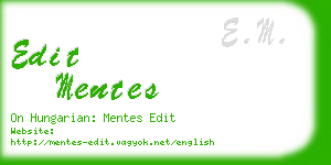 edit mentes business card